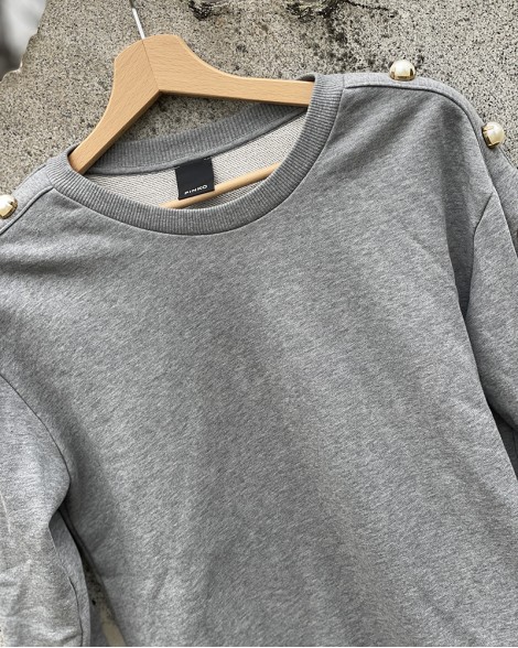 Mikina dámská Pinko FERONIA MAGLIA šedá
